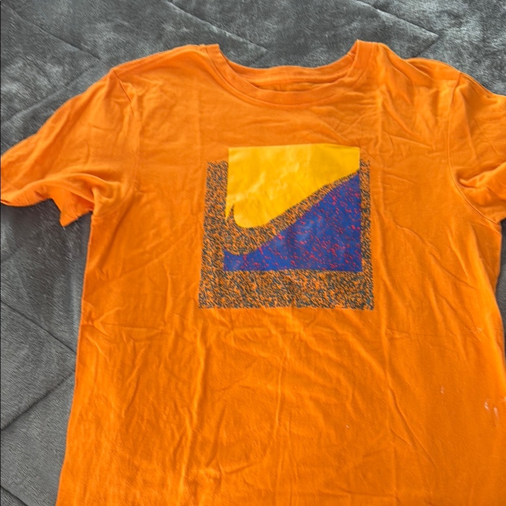 Nike Orange and Yellow Short Sleeve Tee